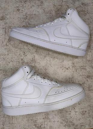 Кроссовки nike court vision mid найк оригинал белые высокие джордан