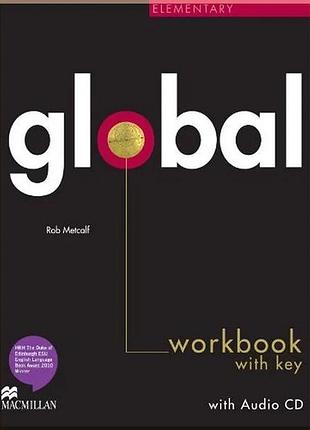 Рабочая тетрадь global elementary workbook with key and audio cd