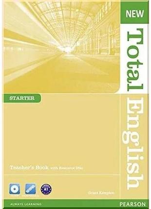 Книга для вчителя new total english starter teacher's book with cd-rom