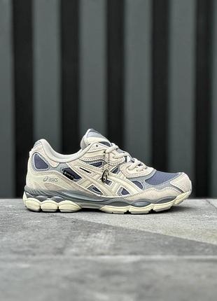 Бежевые кроссовки asics gel nyc beige grey gore tex х асикс 45