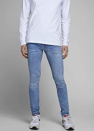 Джинси jack & jones liam skinny super stretch w32 l36 blue denim