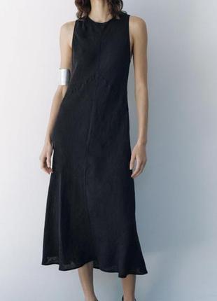 Розкішна, супер легка, лляна сукня/плаття/сарафан від zara.