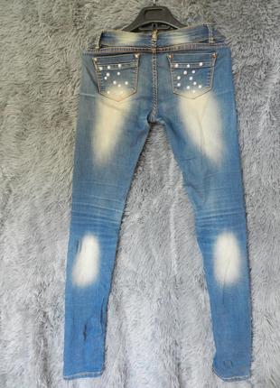✅ джинсы с жемчугом ручная работа3 фото