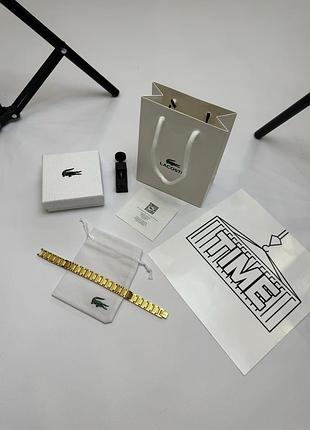 Lacoste браслет із комплектом / лакост прикраса лакосту золотистий