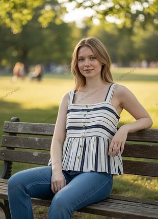 ​👗 літній якісний топ блуза з бавовни та льону marks&amp; spencer collection: натуральність і стиль 🔘