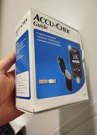 Accu-chek guide глюкометр повний комплект + чохол + ланцет + контрольний розчин