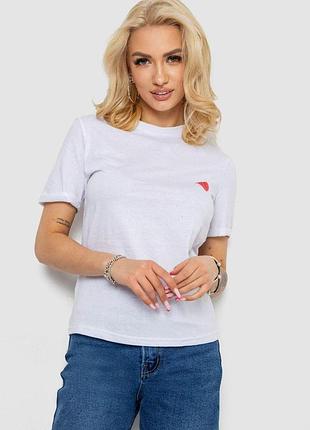 Футболка женская с принтом, цвет белый, 238r57482 xl, 50, xl