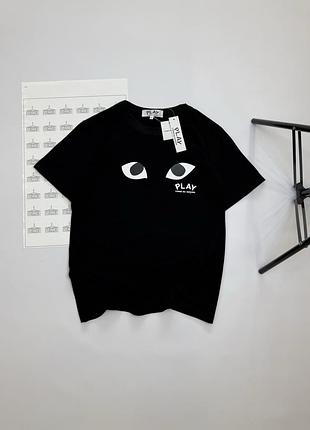 Футболка cdg play black / comme des garcons t-shirt xs (160 см)