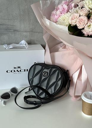 Coach heart crossbody bag жіноча сумка