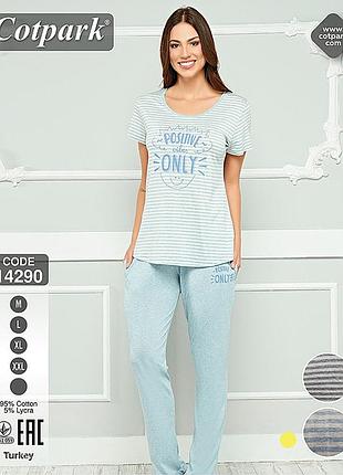 Cotpark піжама жіноча 14290 blue 2xl