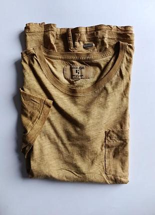 Футболка с круглой горловиной garcia jeans охра р.l