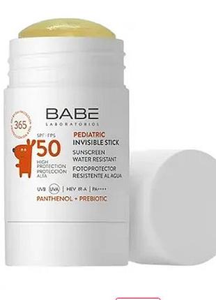 Детский солнцезащитный сток babe laboratorios pediatric invisible stick spf 50 30 г