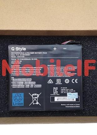 Акумулятор батарея gigabyte getac g-style 27s00-gk400-g20s, 541387490001, gag-k40, 4000mah, 60.8wh