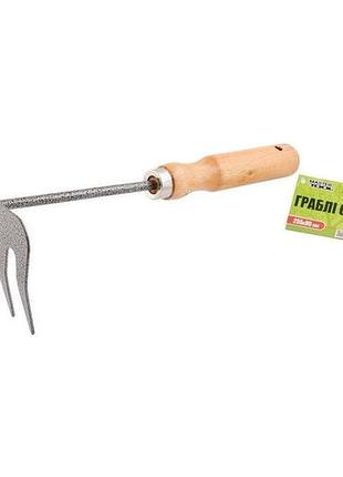 Грабли прямые mastertool 255 x 95 мм ручка дерево (14-6191)