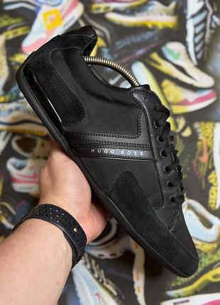 Кросівки класичні hugo boss saturn black sneakers