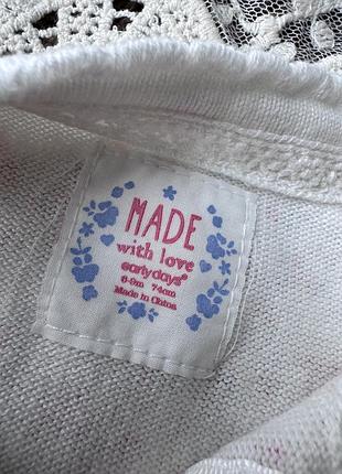 Сукня та кофта на ґудзиках на дівчинку 6-9 місяців m&s 3