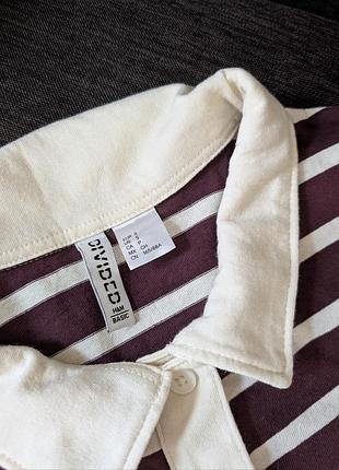 Поло в полоску, лонгслив h&amp;m 7