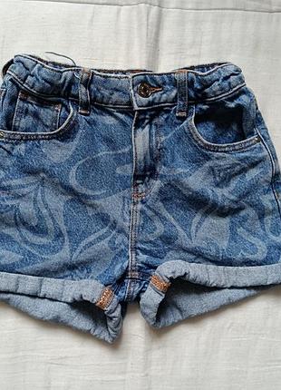 Джинсовые шорты мом на девочку denim co 8-9 лет