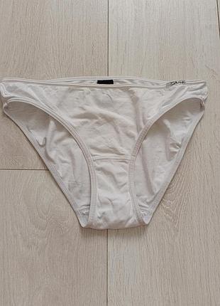 Базові трусики котонові труси білі skinny s c m м 8 10 36 38 44 46