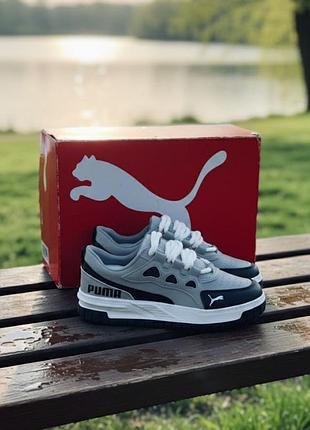 Мужские кроссовки puma/серые кожаные кроссовки пума