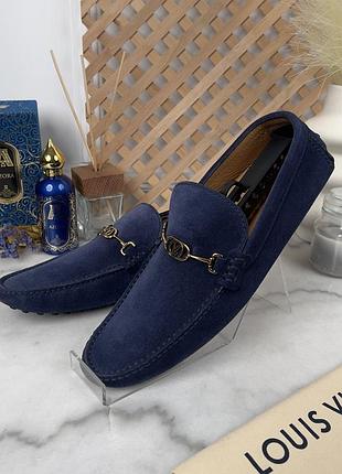 Louis vuitton lv driver moccasins чоловічі туфлі мокасини замша оригінал 42 eur