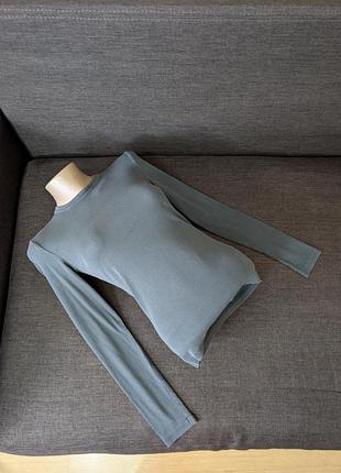 Лонгслив, графитовый лонг zara