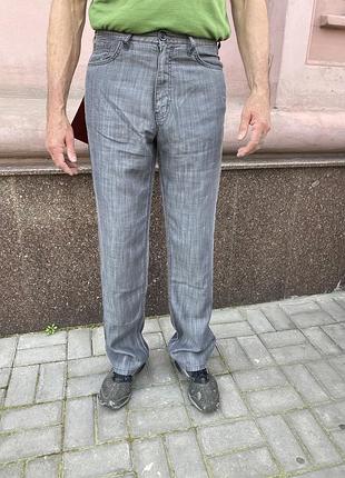 Джинсы серые мужские лето l еvi's 630 tencel denim grafit размер 32/34