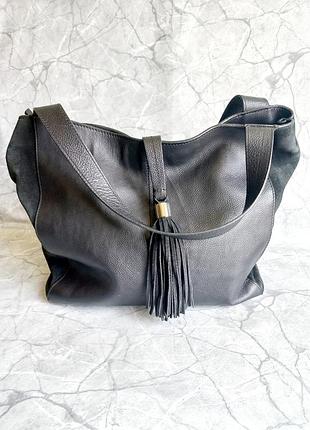 Большая кожаная сумка тоут шоппер the bag