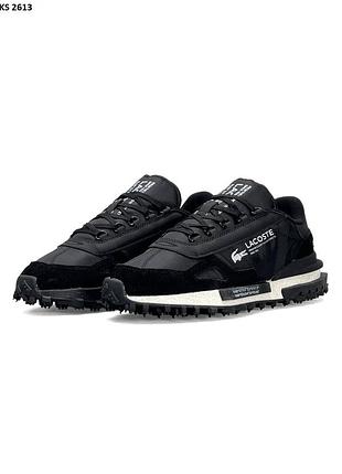 Стильні кросівки lacoste elite active black white