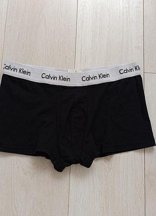 Чорні труси чоловічі базові боксерки котонові calvin klein l л 12 40 48