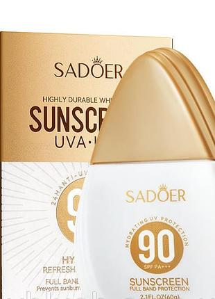 Защитный крем от солнца sadoer sun screen spf 90+spf pa+++ (60 g)