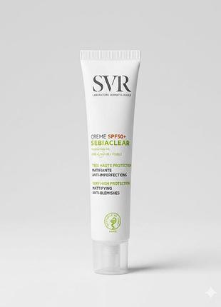 Svr sebiaclear crème spf50+ — сонцезахисний крем для жирної та проблемної шкіри.