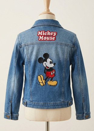 Детская джинсовая куртка disney микки маус р.134джин 2