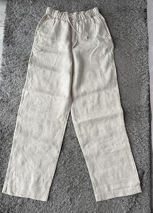 Лляні штани arket linen trousers оригінал розм. xs (код 1068990)