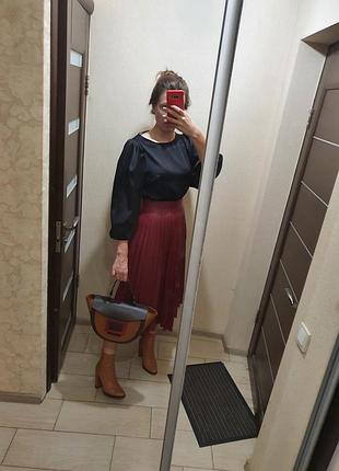 Юбка из экокожи