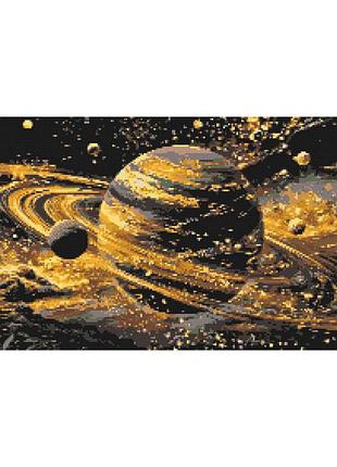 Алмазная мозаика "космос. сияние планет" od5188, 40х80 см