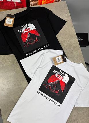 Футболка the north face чорна / біла