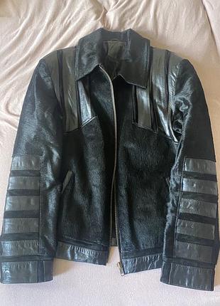 Винтажная кожаная куртка emporio armani (made in italy)