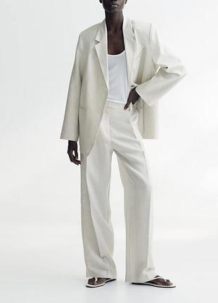 Брюки фасона палаццо linen blend h&amp;m