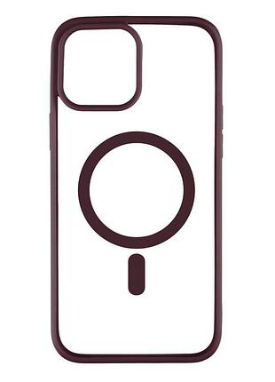 Чехол color magsafe apple iphone 13 pro max bordo
