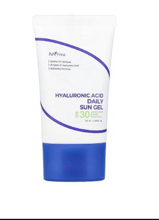 Isntree, щоденний сонцезахисний гель з гіалуроновою кислотою, spf 30, 50 мл