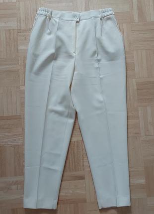 Білосніжні стильні жіночі брюки zara, р.48-50, висока посадка
