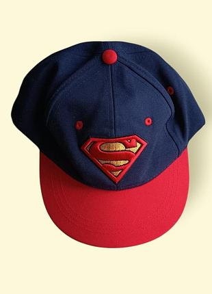 🦸 кепка superman для хлопчика 43 см, яскрава дитяча бейсболка