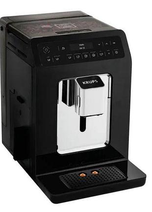 Кофемашина krups ea890810 evidence plus для зернового кофе, 2.3 л, капучинатор, oled дисплей, черный