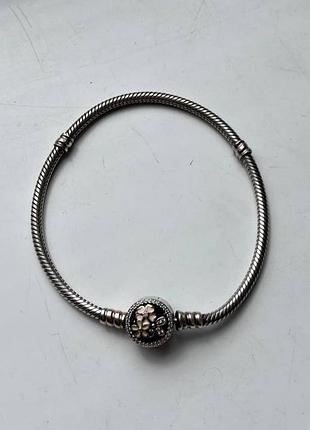 Серебряный браслет пандора pandora цветочное настроение