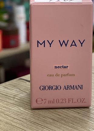 Жіноча парфумована вода giorgio armani my way nectar (об'ємом 7 мл, що є фірмовою мініатюрою)