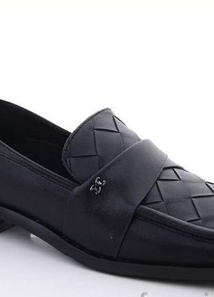 Черные женские туфли с квадратным передом р. 36-40