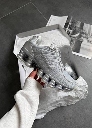 Женские кроссовки найк шок стильные nike shox sivler 37 40