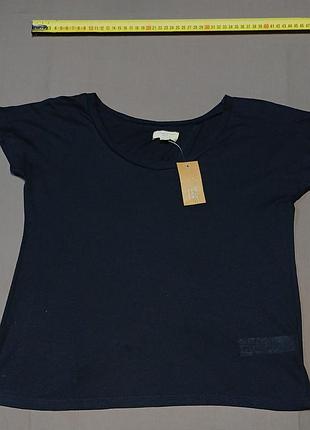 Плечи 40+ см new look central size 6 /34 легкий черный топ с едва прикрытой спинкой 50% cotton 50% modal