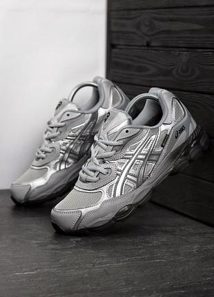 Зимние мужские кроссовки асикс гел нус asics gel nyc водонепроницаемые gore-tex termo grey серый 41